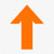 Orange Arrow SVG Up
